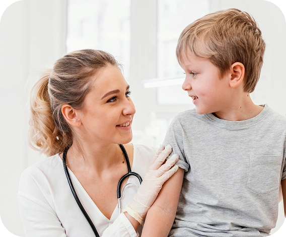 Doctor and child