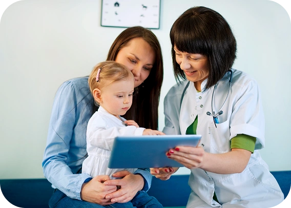 Doctor and child